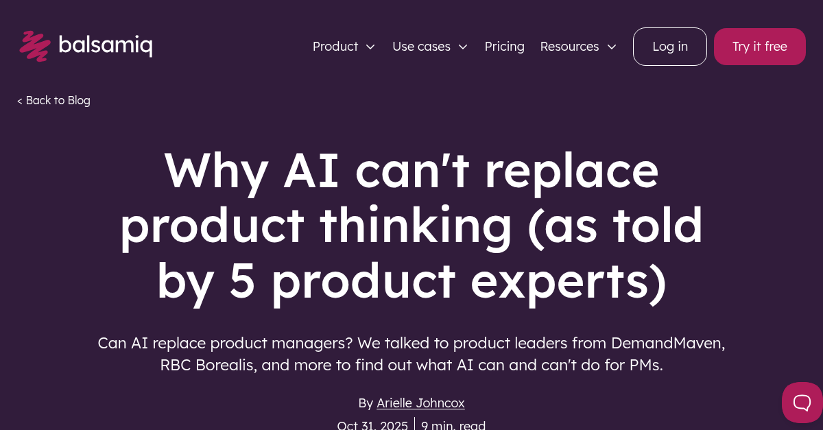 Why AI can't replace product thinking (as told by 5 product experts)