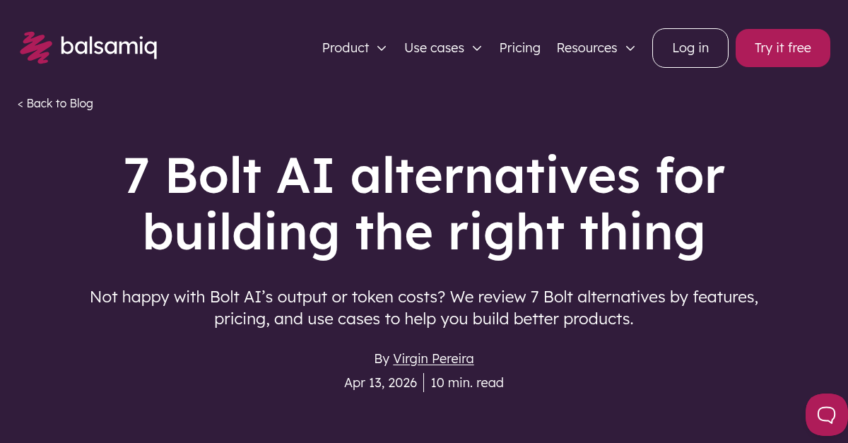 7 Bolt AI alternatives for building the right thing