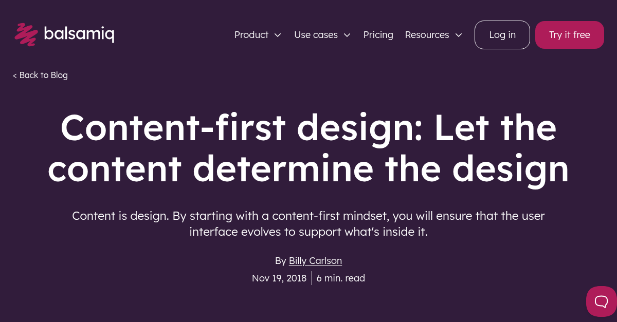 Content-first design: Let the content determine the design