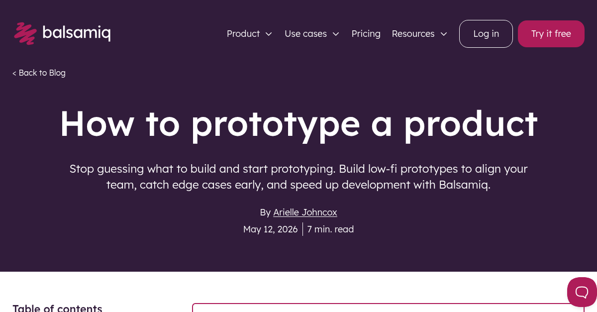 How to prototype a product