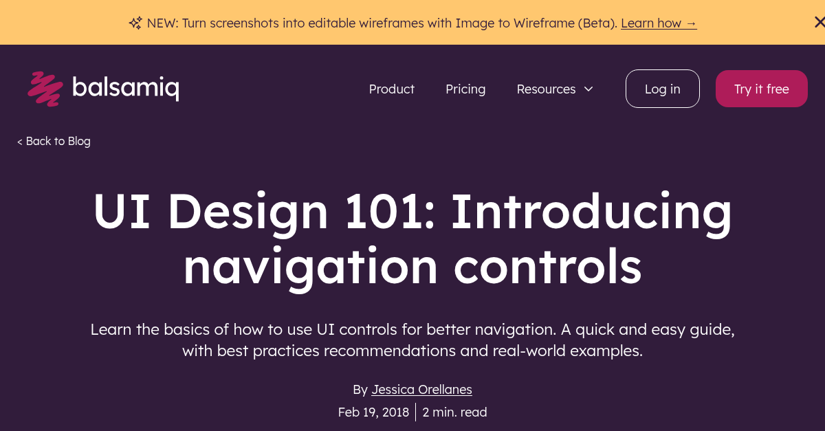 UI Design 101: Introducing navigation controls