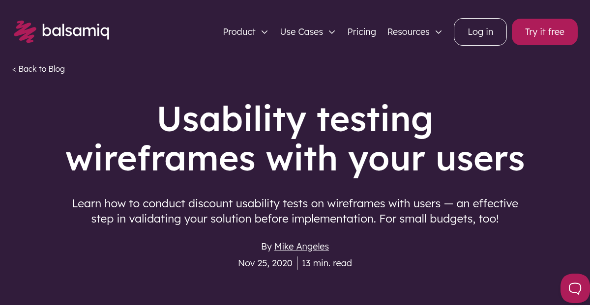 Usability testing wireframes with your users