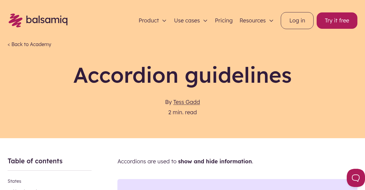 Accordion guidelines