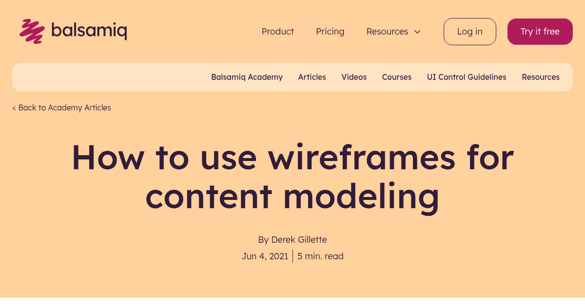 How to Use Wireframes for Content Modeling Wireframing Academy Balsamiq