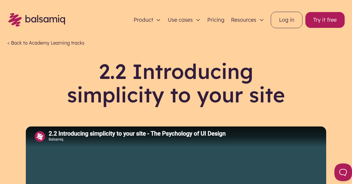 2.2 Introducing simplicity to your site