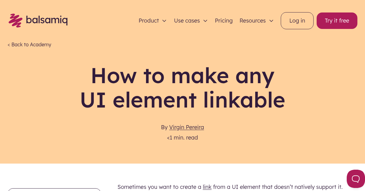 How to make any UI element linkable