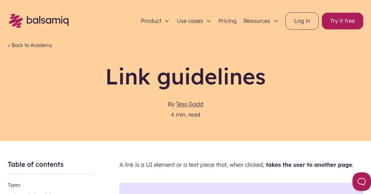 Link guidelines