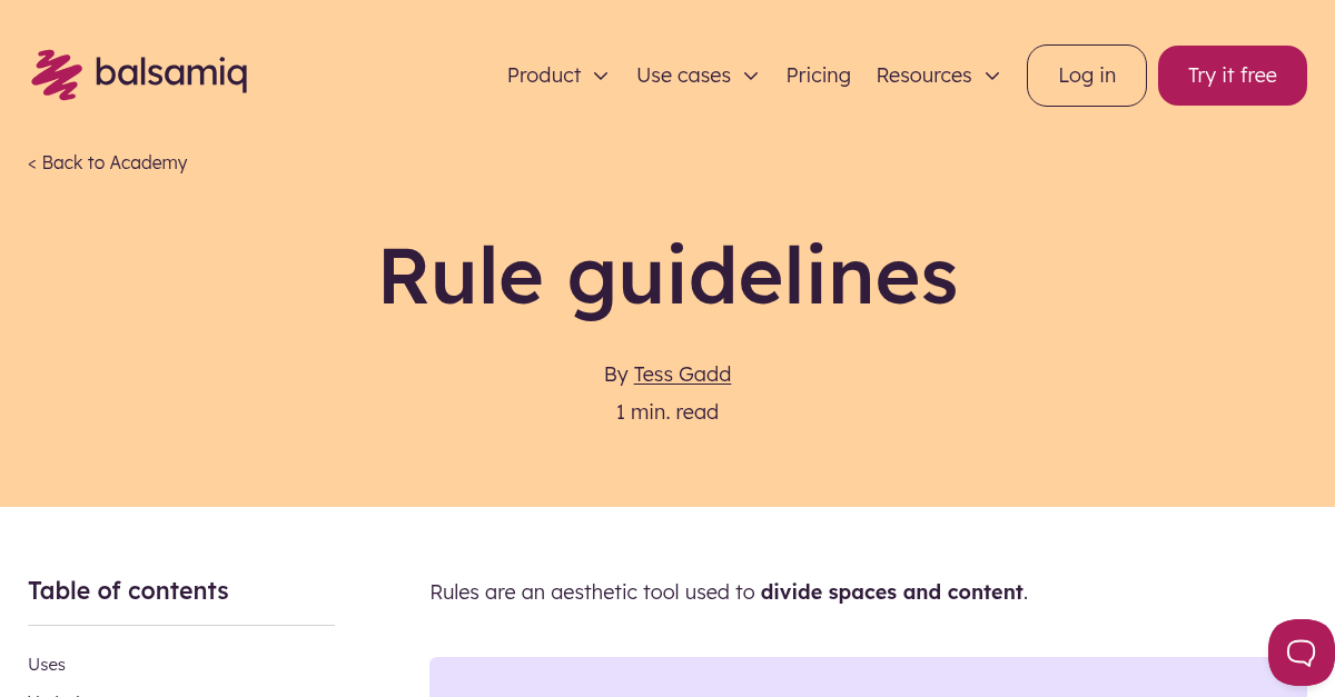 Rule guidelines