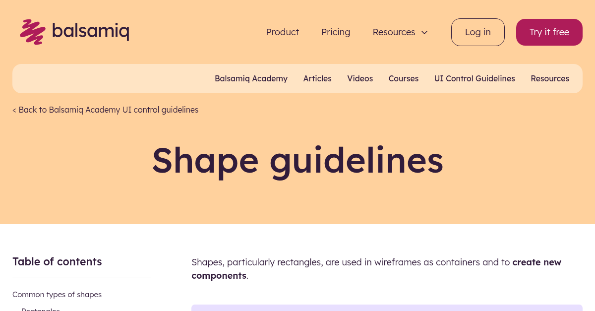 Shape Guidelines Wireframing Academy Balsamiq