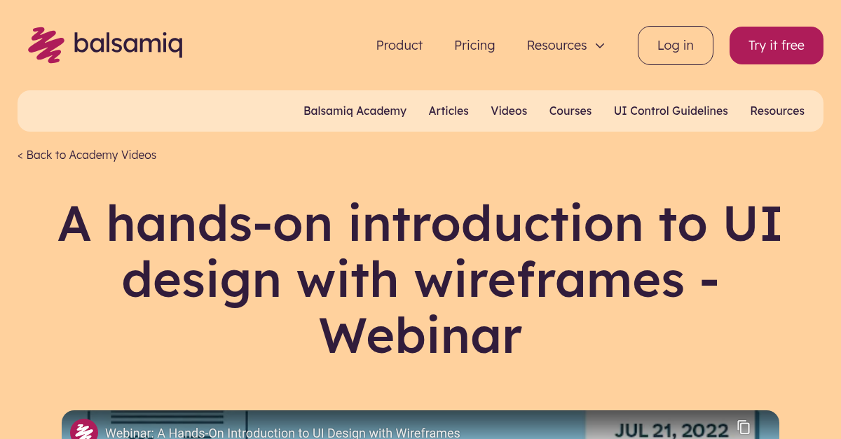 A hands-on introduction to UI design with wireframes - Webinar