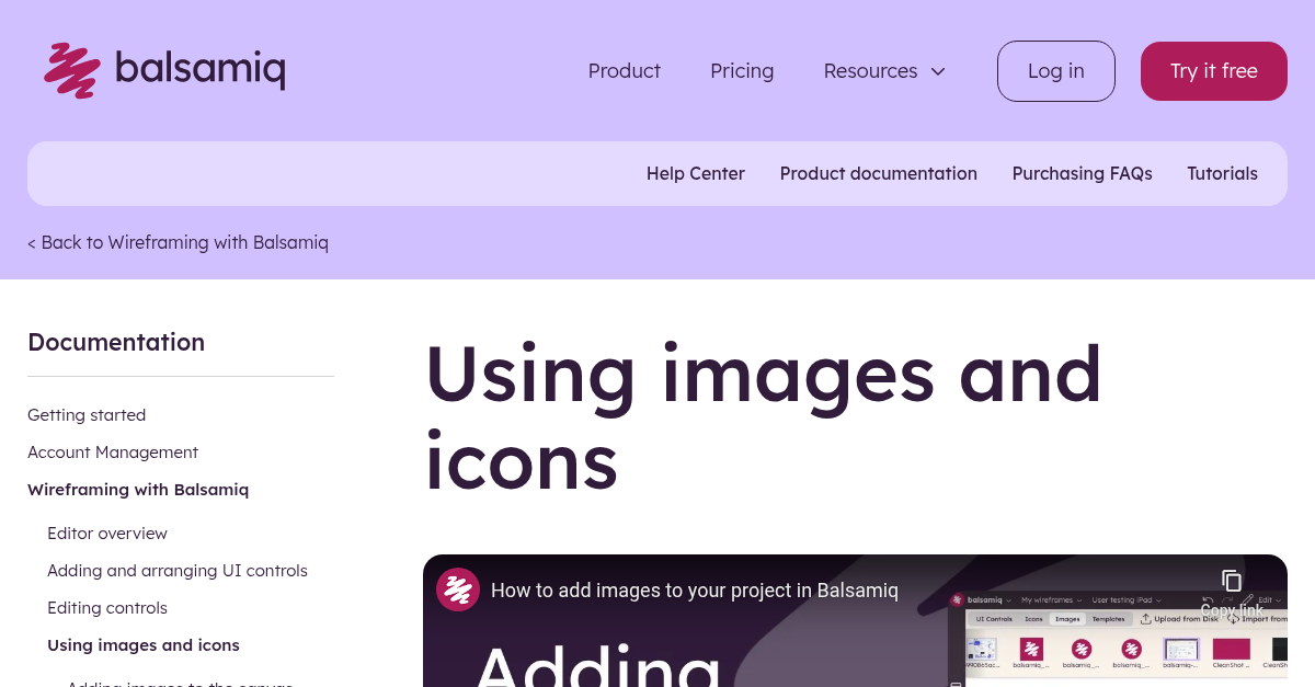 Using images and icons - Balsamiq documentation