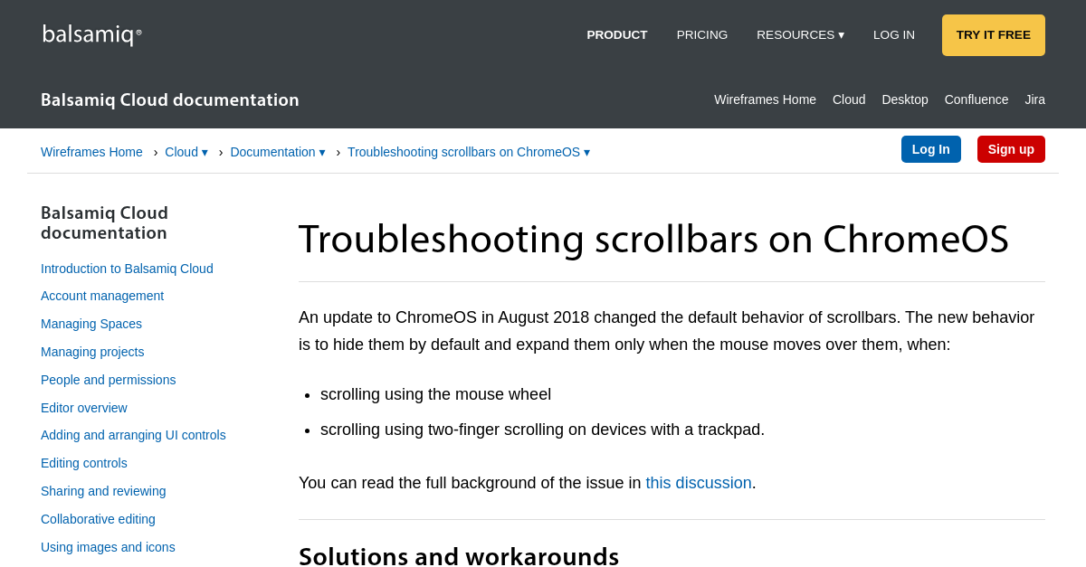 Troubleshooting Scrollbars On ChromeOS - Balsamiq Cloud Documentation